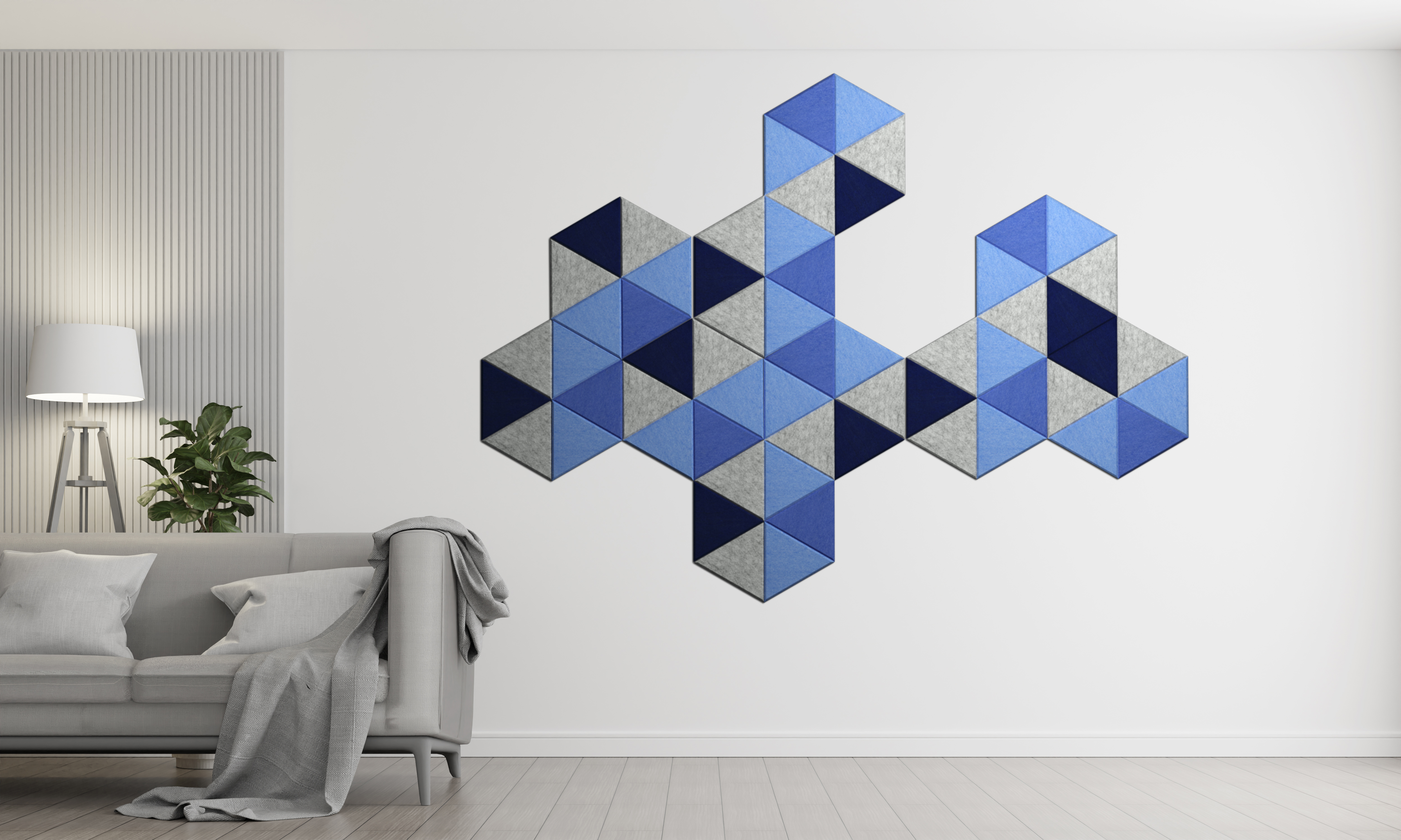 Triangly barvy na stěně2